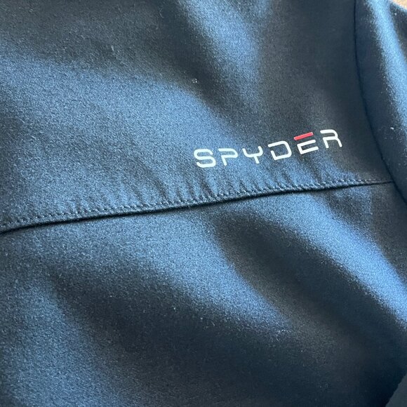 Spyder Black ProWeb Full Zip Hooded Jacket Sweatshirt Men's Size Medium XL - Picture 6 of 9